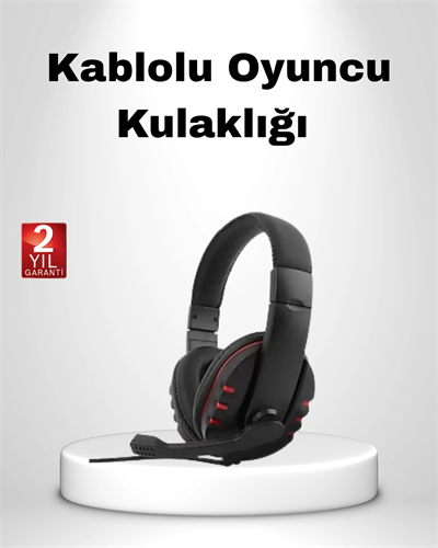 Rahat ve Dayanıklı Mikrofonlu Oyun Kulaklığı – Stereo Ses, Ayarlanabilir Kafa Bandı
