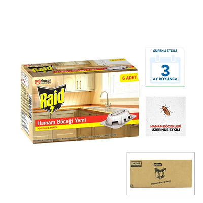 Raid 6 Parça  Hamam Böcek Yemi Bx40