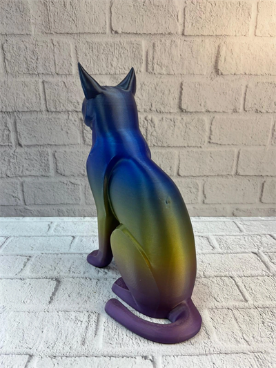 Rainbow Renkli Kedi Biblosu Dekoratif Masa ve Raf Süsü