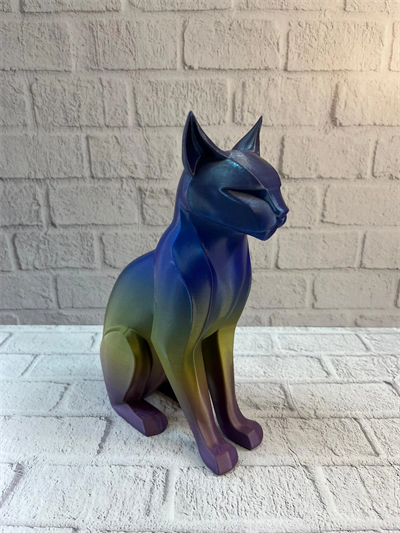 Rainbow Renkli Kedi Biblosu Dekoratif Masa ve Raf Süsü