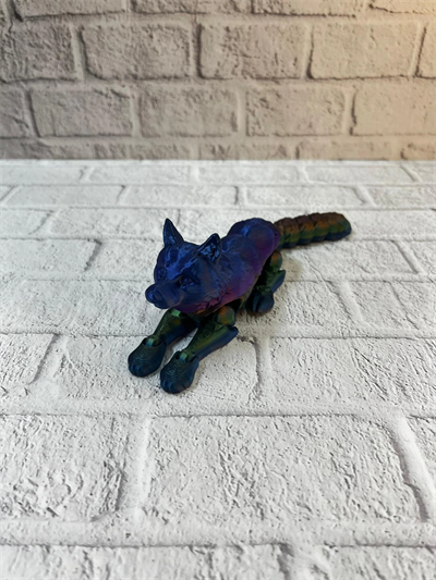 Rainbow hareketli kurt masa dekoru esnek eklem yapılı