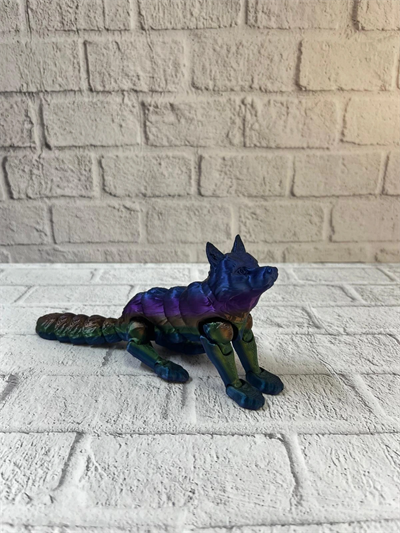 Rainbow hareketli kurt masa dekoru esnek eklem yapılı