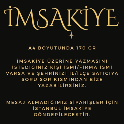 Ramazan İmsakiyesi - 170 Gr - A4 Boyut Kişiye Özel İsimli & Logolu 100 Adet Siyah-sarı