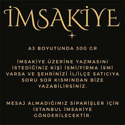 Ramazan İmsakiyesi - 300 Gr - A3 Boyut Kişiye Özel İsimli & Logolu 1 Adet Siyah-mavi