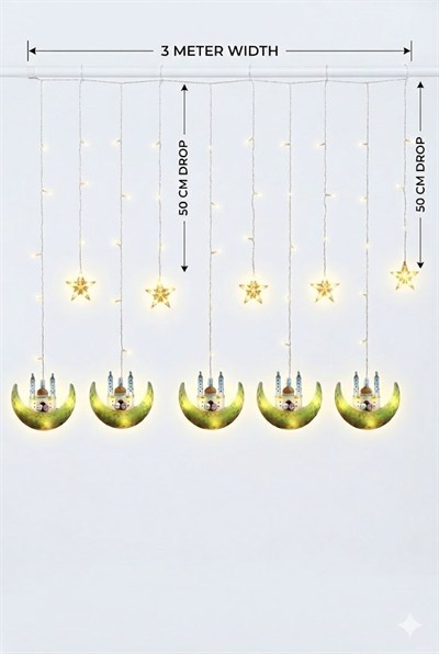 Ramazan Perde LED Işık 3 Metre