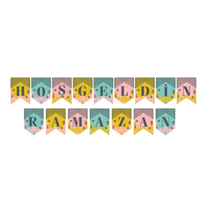 Ramazan Renkli Banner Süs - Hoşgeldin Ramazan