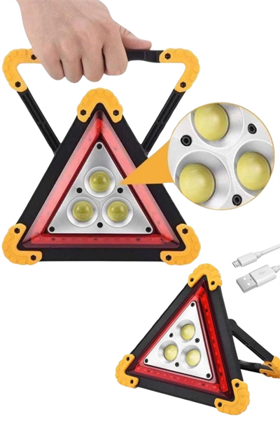 Reflektör Güneş Enerjili Taşınabilir Portatif Acil Güvenlik Işığı Araba Acil Uyarı Işığı