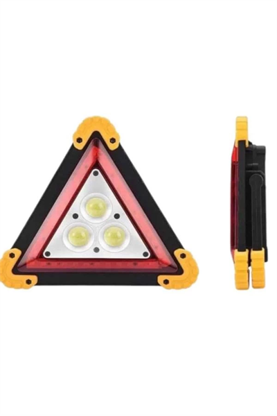 Reflektör Işıklı Ikaz Lambası Şarjlı Çok Fonksiyonlu Işıklı Üçgen Reflektör