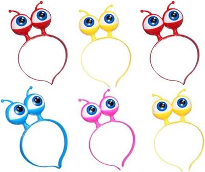 Rengarenk 3 Farklı Fonksiyonda Yanan Led Işıklı Uzaylı Göz Taç 1 Adet 18x12 cm (3936)