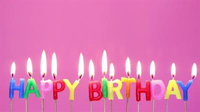 Rengarenk Happy Birthday Yazılabilen Doğum Günü Mumu (3936)