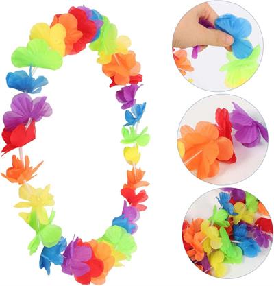 Rengarenk Hawaii Boyun Çelengi Havai Partisi Kolyesi 1 Adet (3936)