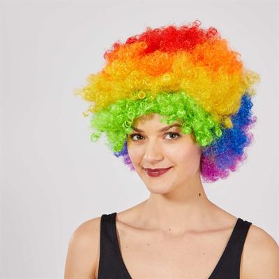 Rengarenk Kıvırcık Afro Bonus Peruk (3936)
