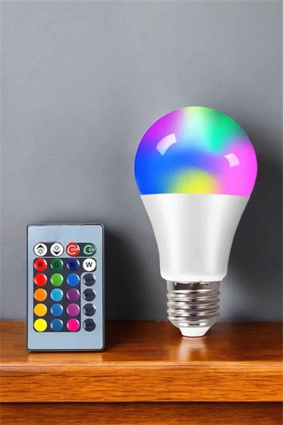 Renk Değiştirebilen RGB Işıklı Led Ampul A+Enerji 10 Watt Led Işık
