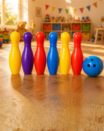 Renkli Bowling Seti Çocuk Aktivite Oyunu Motor Beceri Geliştirici