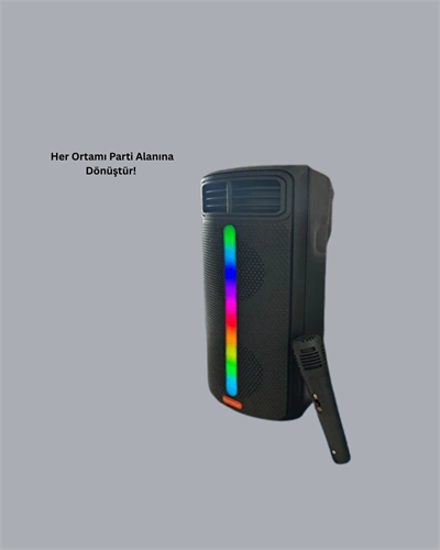 Renkli Işıklı Bluetooth Hoparlör – Taşınabilir, Güçlü Ses Performansı