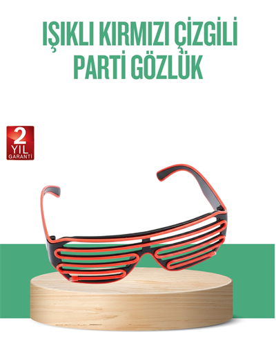 Renkli Işıklı Gözlük Eğlenceli Gece Aksesuarı