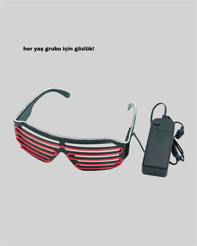 Renkli Işıklı Gözlük Eğlenceli Gece Aksesuarı