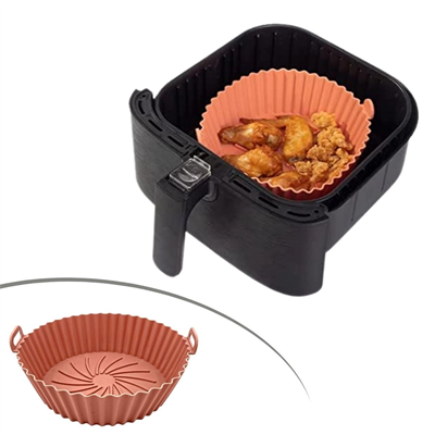 Renkli Isıya Dayanıklı Yıkanılabilir Silikon Fırın Ve Airfryer Yuvarlak Model Pişirme Matı 20 Cm Bx40