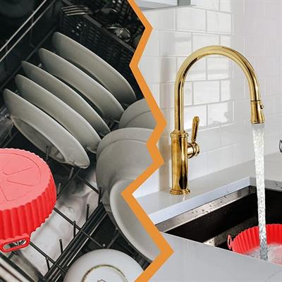 Renkli Isıya Dayanıklı Yıkanılabilir Silikon Fırın Ve Airfryer Yuvarlak Model Pişirme Matı 20 Cm (3936)