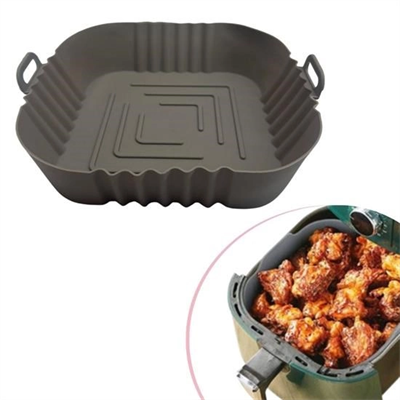 Renkli Isıya Dayanıklı Yıkanılabilir Silikon Fırın  Airfryer Kare Model Pişirme Matı 20 Cm Bx40