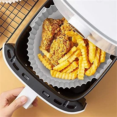 Renkli Isıya Dayanıklı Yıkanılabilir Silikon Fırın Ve Airfryer Yuvarlak Pişirme Matı 20 Cm Bx40