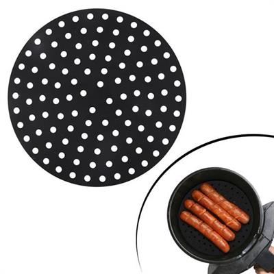 Renkli Isıya Dayanıklı Yıkanılabilir Silikon Fırın Ve Airfryer Yuvarlak Pişirme Matı 20 Cm (3936)