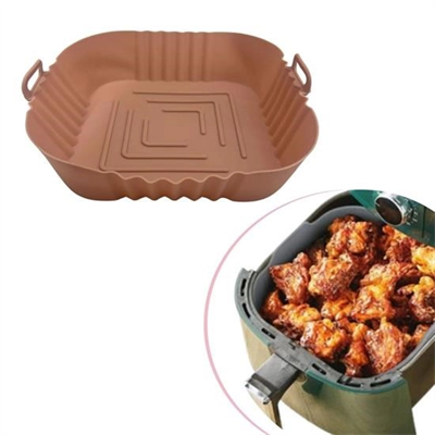 Renkli Isıya Dayanıklı Yıkanılabilir Silikon Fırın  Airfryer Kare Model Pişirme Matı 20 Cm Bx40