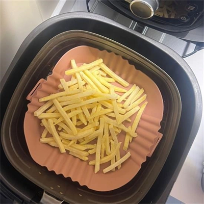 Renkli Isıya Dayanıklı Yıkanılabilir Silikon Fırın  Airfryer Kare Model Pişirme Matı 20 Cm Bx40