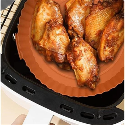 Renkli Isıya Dayanıklı Yıkanılabilir Silikon Fırın Ve Airfryer Yuvarlak Pişirme Matı 20 Cm Bx40