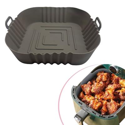 Renkli Isıya Dayanıklı Yıkanılabilir Silikon Fırın Ve Airfryer Kare Model Pişirme Matı 20 Cm (3936)