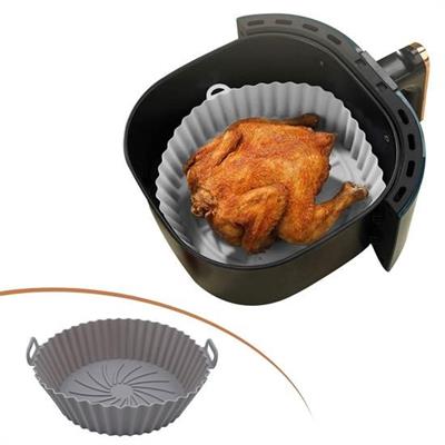 Renkli Isıya Dayanıklı Yıkanılabilir Silikon Fırın Ve Airfryer Yuvarlak Pişirme Matı 20 Cm (3936)