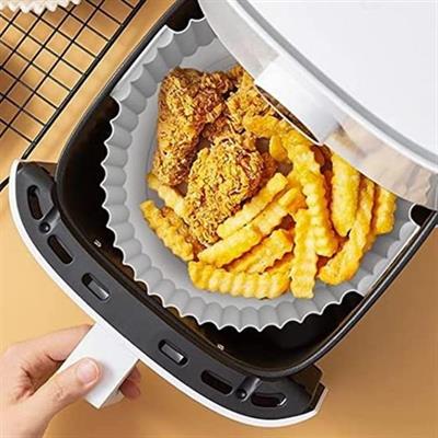Renkli Isıya Dayanıklı Yıkanılabilir Silikon Fırın Ve Airfryer Yuvarlak Pişirme Matı 20 Cm (3936)