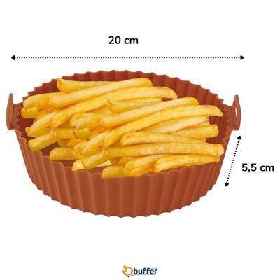 Renkli Isıya Dayanıklı Yıkanılabilir Silikon Fırın Ve Airfryer Yuvarlak Model Pişirme Matı 20 Cm (3936)