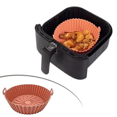 Renkli Isıya Dayanıklı Yıkanılabilir Silikon Fırın Ve Airfryer Yuvarlak Pişirme Matı 20 Cm (3936)