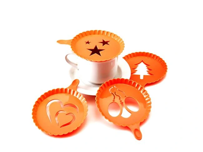 Renkli Kahve Süsleme Şablonları  - 8li Magic Süsleme Şablonu