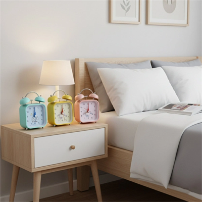 Renkli Kare Masa Çalar Saati