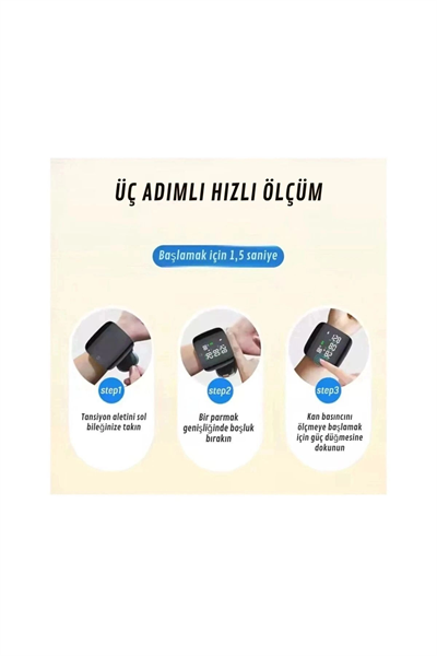 Renkli LCD Ekranlı Bilekten Tansiyon Aleti – Taşınabilir ve Kolay Kullanım Tansiyon Aleti