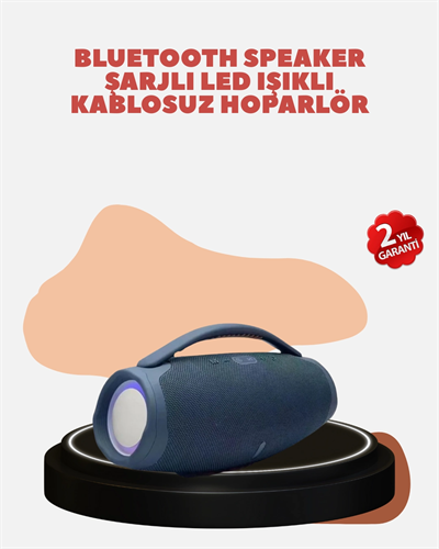 Renkli LED Efektli Suya Dayanıklı Taşınabilir Kablosuz Hoparlör
