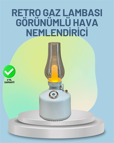 Renkli Led Işıklı Retro Gaz Lambası Aroma Terapi Mist Maker