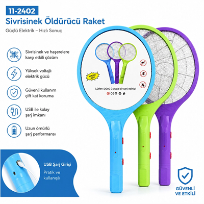 Renkli Raket Modeli Elektronik Sinek Öldürücü Cız Makine Herhangi Bir Renk Gönderilir Bx40