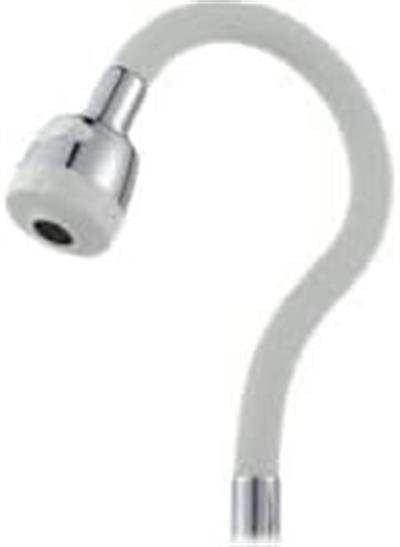 Renkli Silikonlu Oynar Başlıklı 2 Fonksiyonlu Spiral Musluk Başlığı - Beyaz (3936)