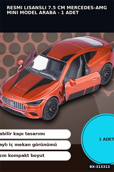 Resmi Lisanslı 7.5 cm Mercedes-AMG Mini Model Araba - 1 Adet, Koleksiyonluk Oyuncak BX-313313