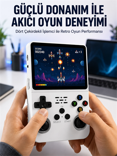Retro El Konsolu 64 GB – 15.000 Oyun, Geniş Platform Desteği, 3.5” IPS Ekran Yeni Nesil