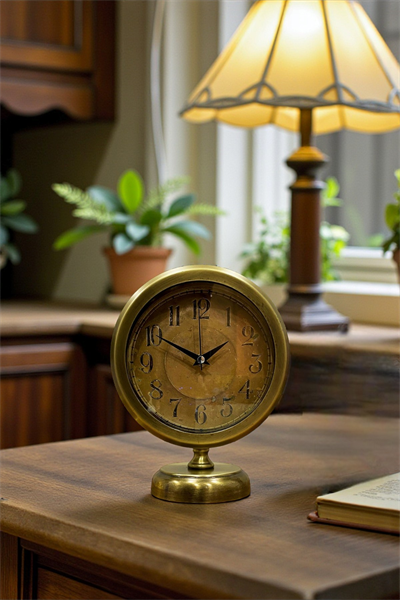 Retro Eskitme 25 x 20 Cm Metal Şık Masa Saati