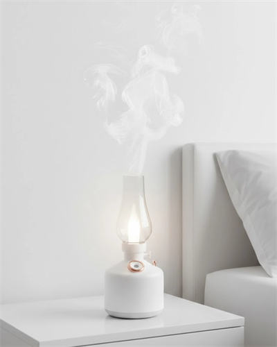 Retro Gaz Lambası Tasarımlı USB Şarjlı Aroma Difüzörü 280 ml Nano Mist Nemlendirici