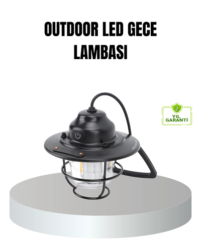 Retro Kamp Lambası Su Geçirmez Taşınabilir Gece Işığı Uzun Pil Ömürlü