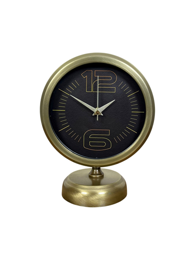 Retro Modern Tasarım 25 x 20 Cm Metal Masa Saati