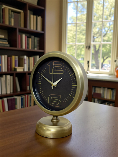 Retro Modern Tasarım 25 x 20 Cm Metal Masa Saati