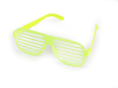 Retro Neon Fosforlu Panjur Gözlük 12 Adet – 80’ler 90’lar Parti Stili (3936)