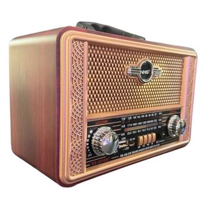 Retro, Nostaljik, Ahşap Tasarım Bluetooth Hoparlörlü, Şarjlı, Taşınabilir Otantik Tasarımlı FM/AM Destekli Radyo NS8098 (3936)